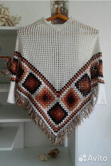 Пончо крючком