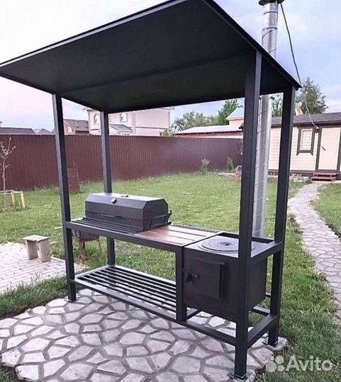 Кованные мангалы с крышей