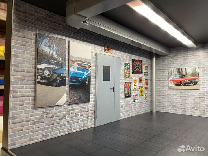 Диорама Muscle Cars 1/18