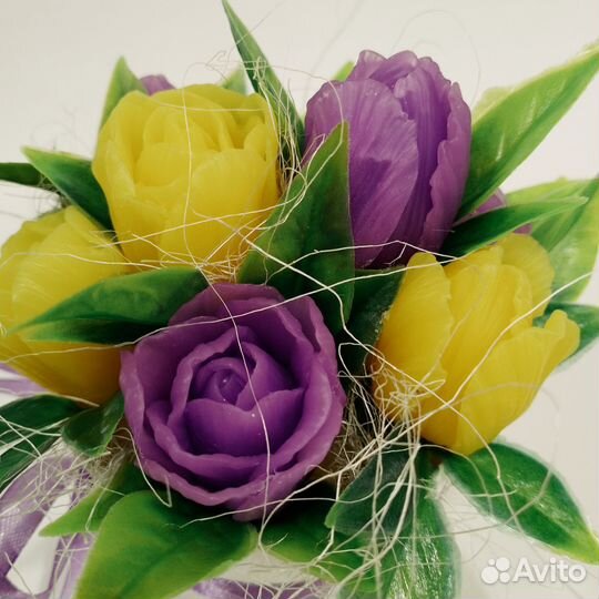 Букет цветы из мыла