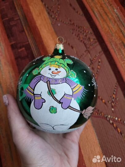 Елочный шар стеклянный