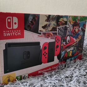 Switch Red Super Mario Odyssey Bundle Новый