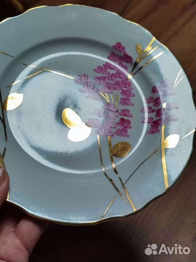 Тарелки фарфоровые Дулево Розовая ветка