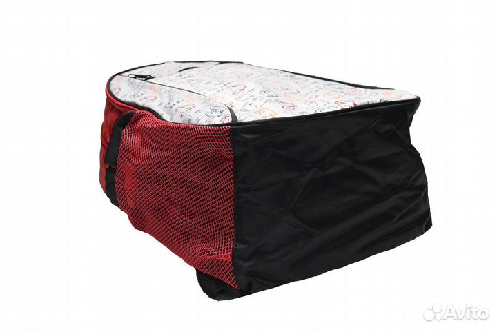 Рюкзак школьный Кот Саймон, красный, 44х30х17 см