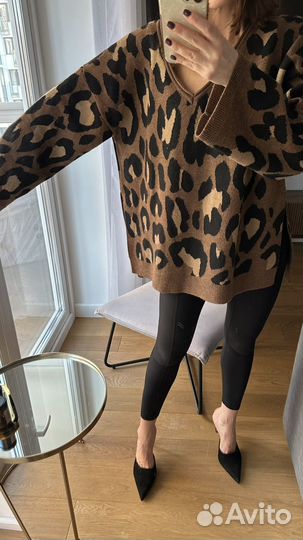 Свитер oversize woolook leopard