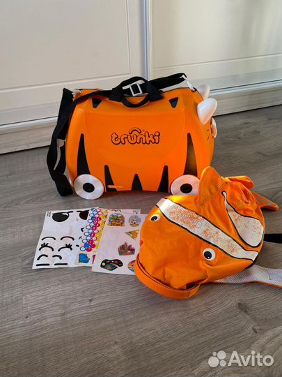 Детский чемодан trunki и рюкзак для плавания