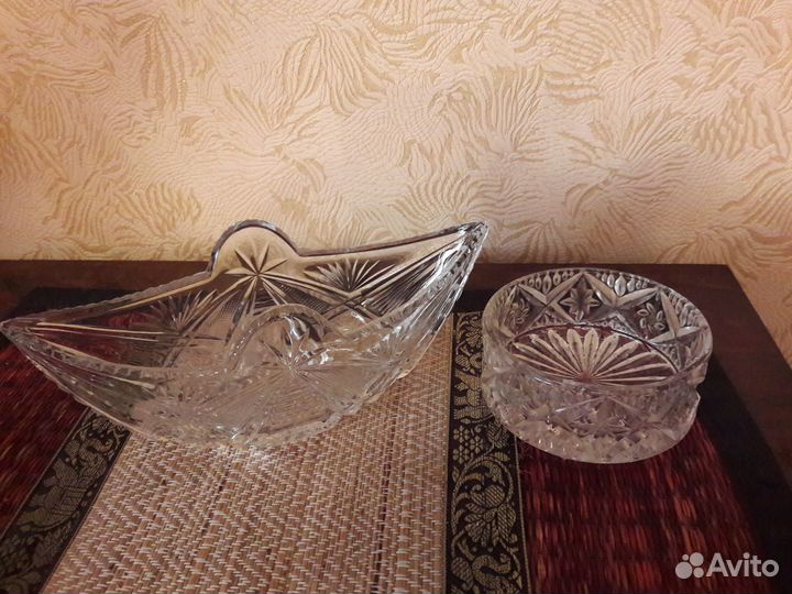 Хрусталь СССР, фужеры, вазочки