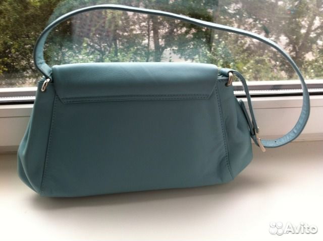 Сумка женская голубая Neri Karra (нат. кожа)