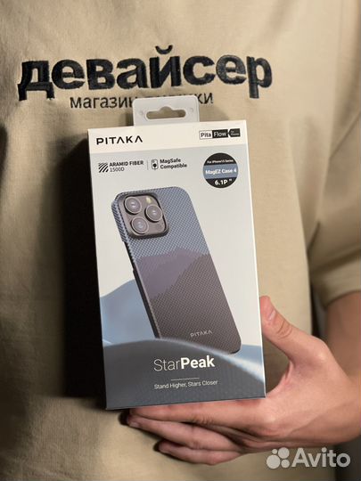 Чехол Pitaka на iPhone 15 PRO и 15 PRO MAX чёрный