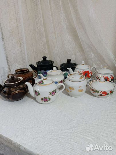 Чайники, сахарницы фарфор, эмалированные СССР