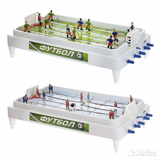Настольная игра «Хоккей + Футбол», 2 в 1, 2 компле