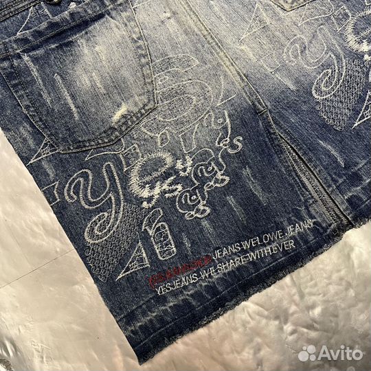 Джинсовая мини-юбка