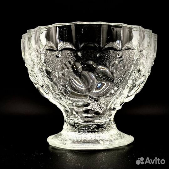 Винтажный набор, креманка, ваза.Стекло. СССР 1970