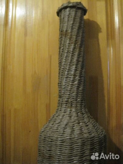Большая плетеная корзина, ваза для интерьера