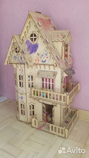 Кукольный домик с мебелью бесплатно