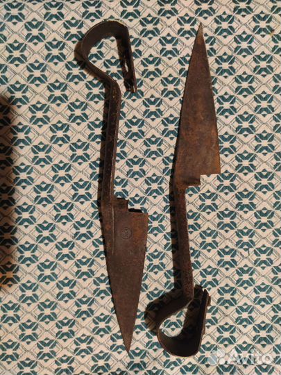 Старинные ножницы для стрижки овец.Клеймо