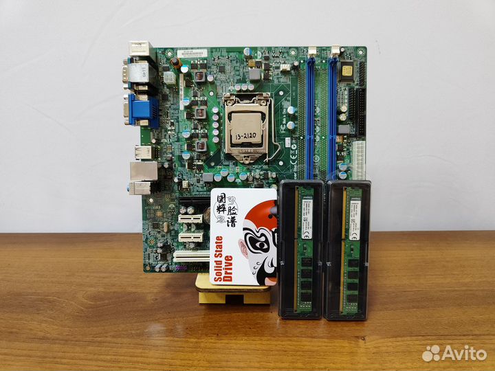 Материнская плата 1155+i3-2120+DDr3-8Gb+SSD+Кулер