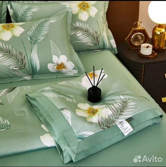 Постельное белье 2 спальное зелёный