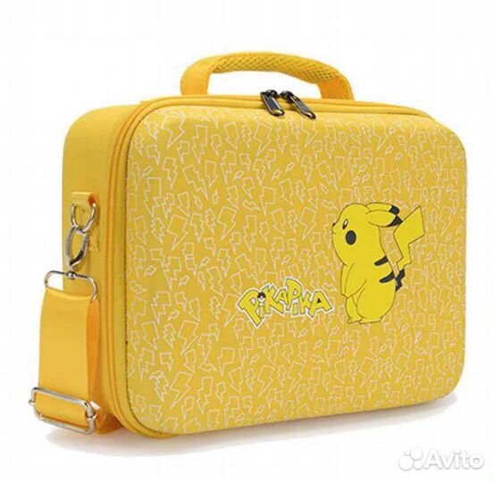 Чехол-сумка для консоли и аксессуаров Storage Bag Pikachu для Ninetdno Switch (желтая)