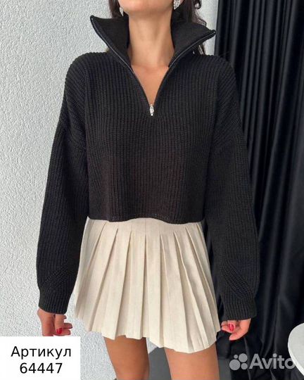 Свитер укороченный