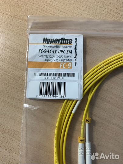 Патч-корд FC-9-LC-LC-UPC-3M волоконно-оптический