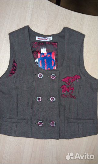 Жилет на подкладке р.110-146