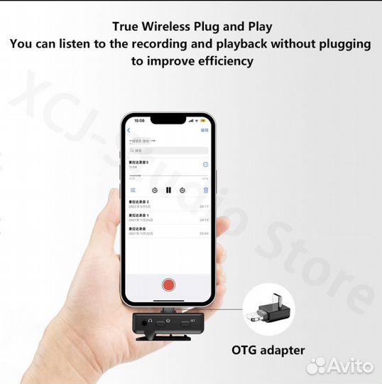 Беспроводной петличный микрофон mailada X5