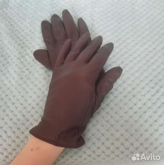 Перчатки кожаные женские H&M