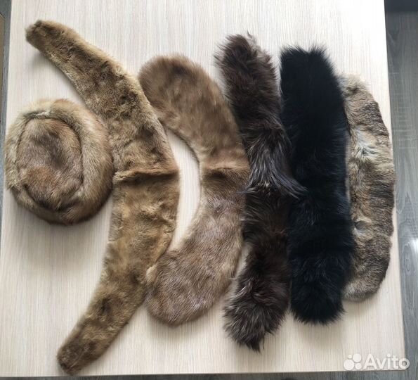 Меховые воротники и шапка