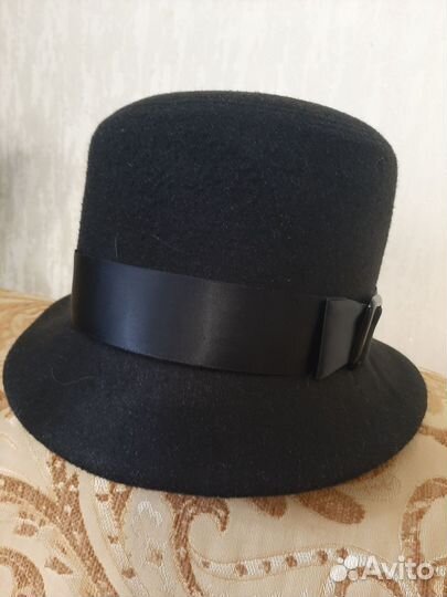 Шляпа фетровая женская черная