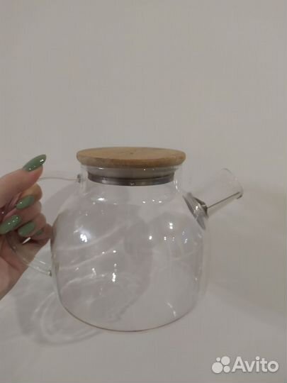 Чайник заварочный с бамбуковой крышкой