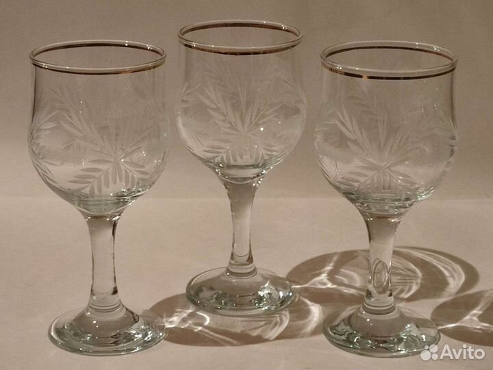 Фужеры. Бокалы. Стекло. СССР. Цена за 3 штуки