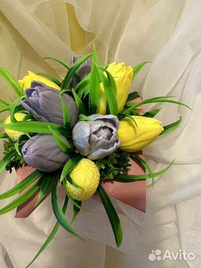 Букет из мыльных тюльпанов