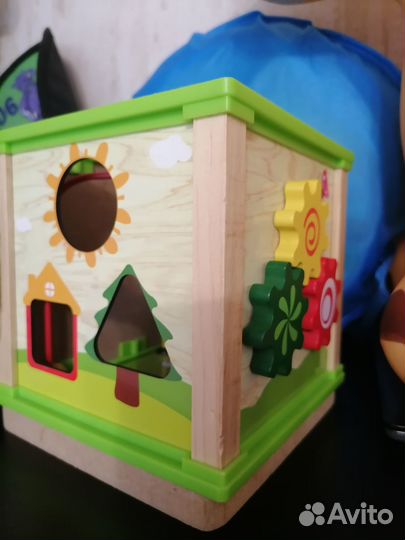 Развивающий деревянный куб