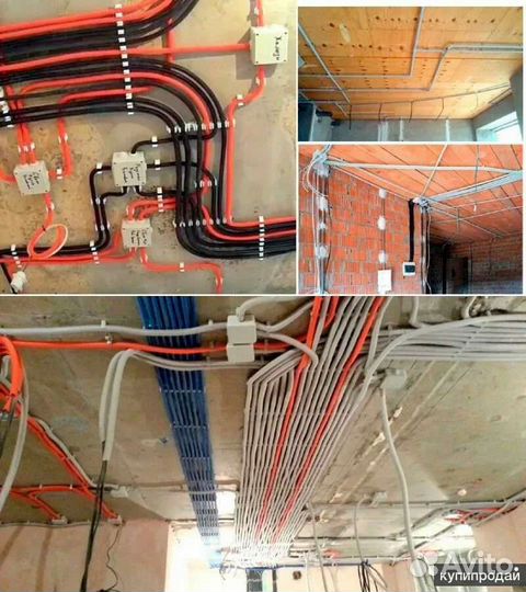 Услуги электрика монтаж проводки розеток