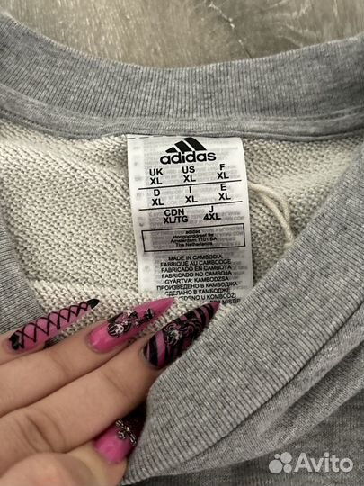 Толстовка adidas серая