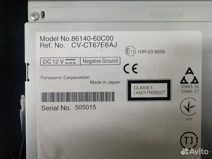 Магнитола штатная Toyota land Cruiser Prado 150