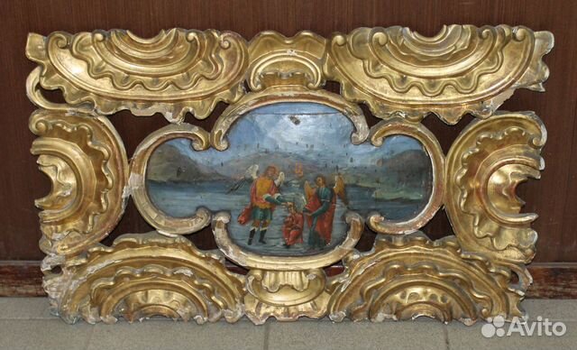 Храмовая Икона Очень Редкий Сюжет Золото Резьба