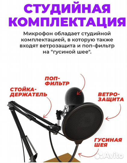Микрофон Ritmix RDM-169 USB