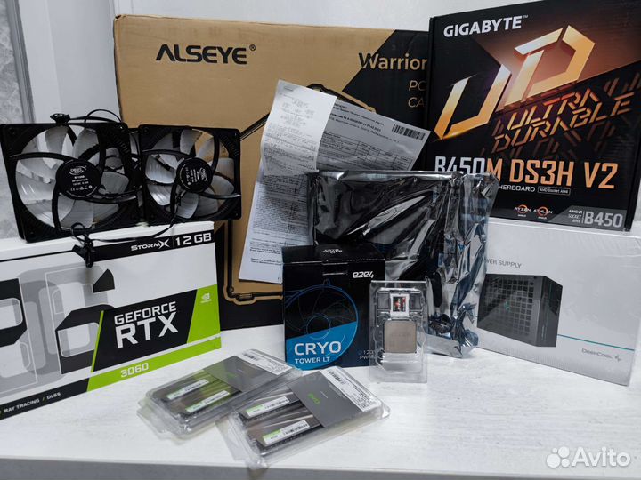 Новая пушка ryzen5600,rtx3060 12gb,32gb,nvme 512