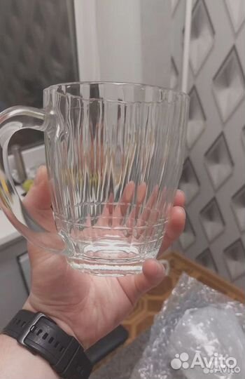 Кружки, стаканы стеклянные новые от производителя