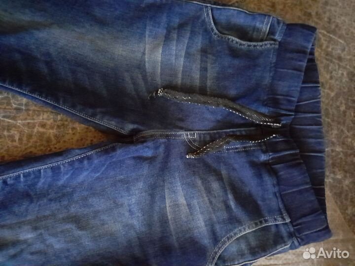 Джинсы утеплённые для мальчика рост 140