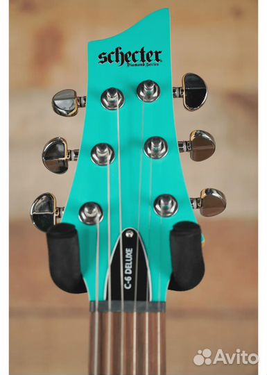 Schecter C-6 Deluxe Satin Aqua