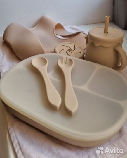 Набор силиконовой посуды для детей