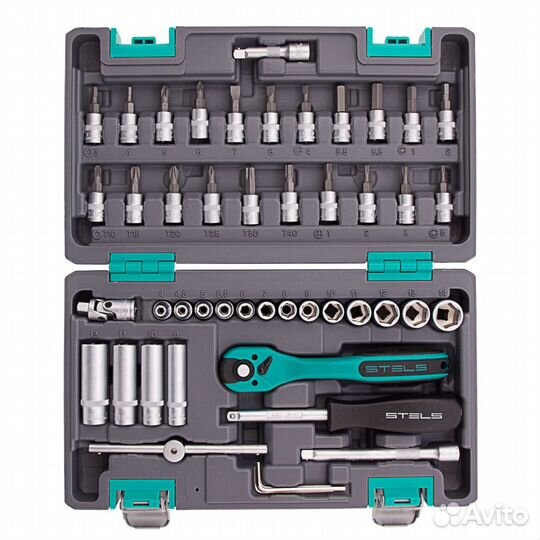 Набор инструмента, 1/4, Cr-V, S2, усиленный кейс