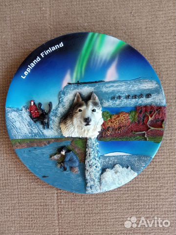 Тарелка Финляндия, Лапландия, сувенирная. Новая