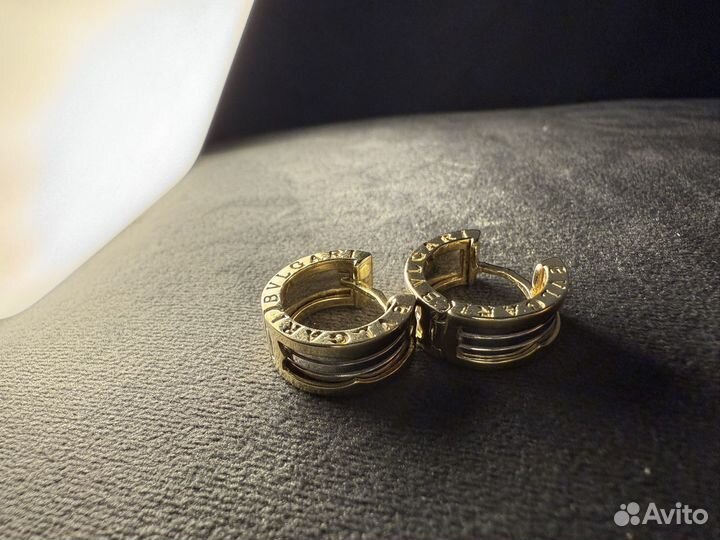Серьги золотые 585 bvlgari
