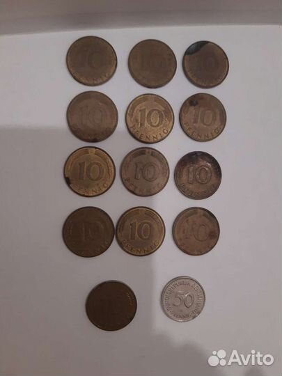Немецкие монеты 10 и 50