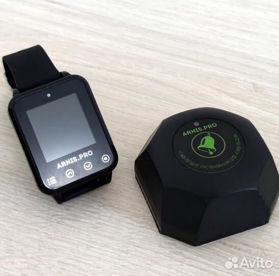 Кнопка вызова официанта модель Бургер и часы Элит