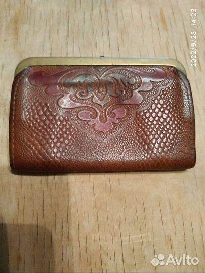 Кошелëк женский из натуральной кожи. СССР